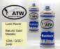 Preview: Land-Rover, Batumi Gold Metallic, 1DM / GCE / 2449: 400ml Sprühdose + 400ml Klarlack - Set, von ATW Autoteile West.